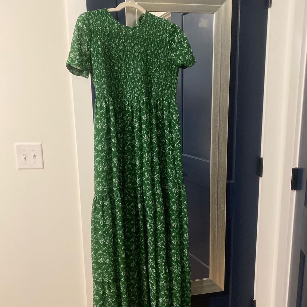 Zara smocked tiered dress